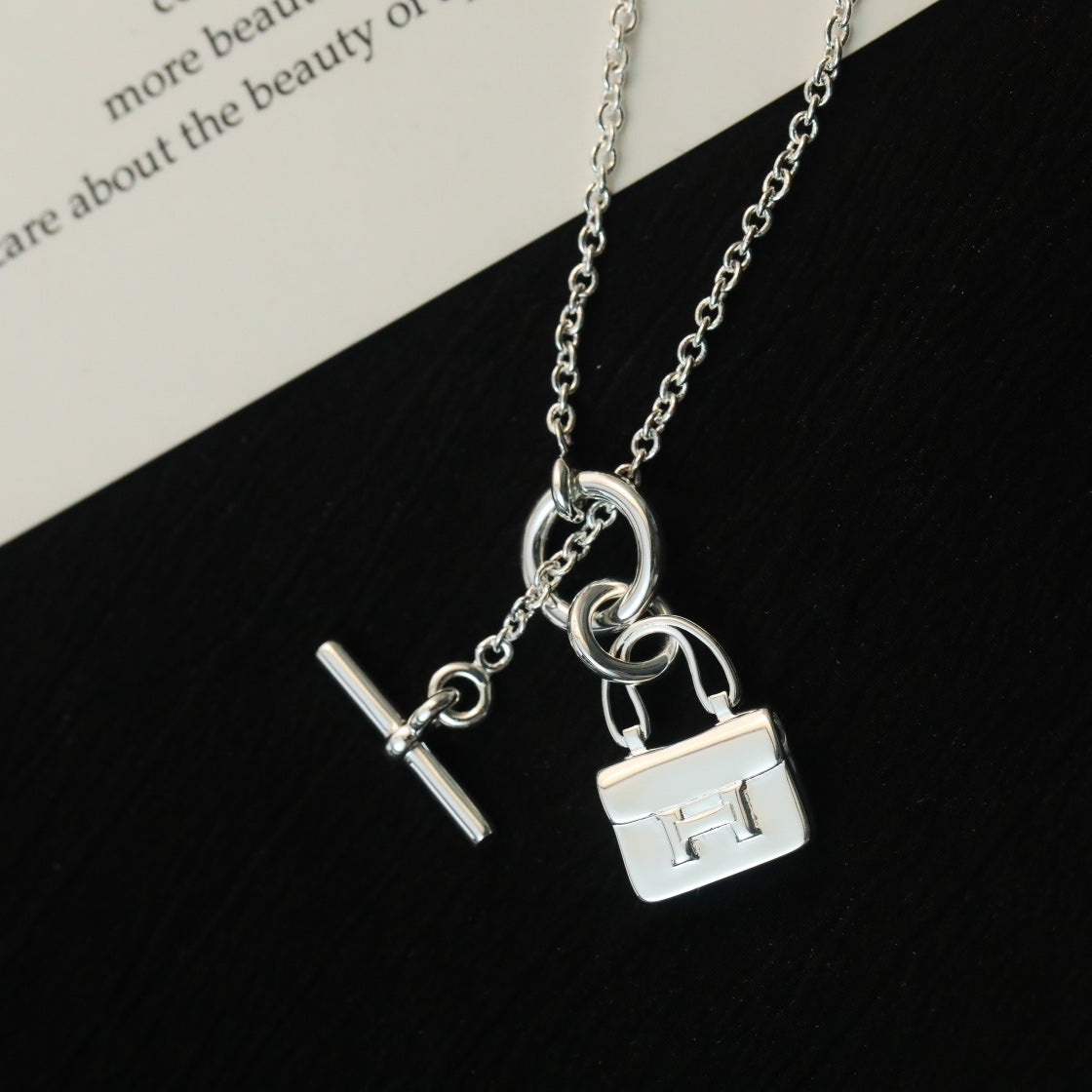 [Limara]POP H PEDANT SILVER NECKLACE