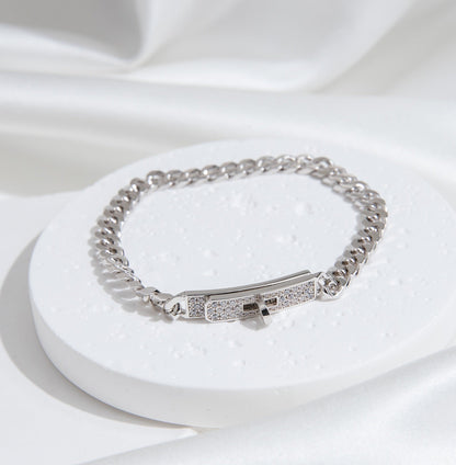 [Limara]KELLY CHAIN SILVER DIAMOND BRACELET