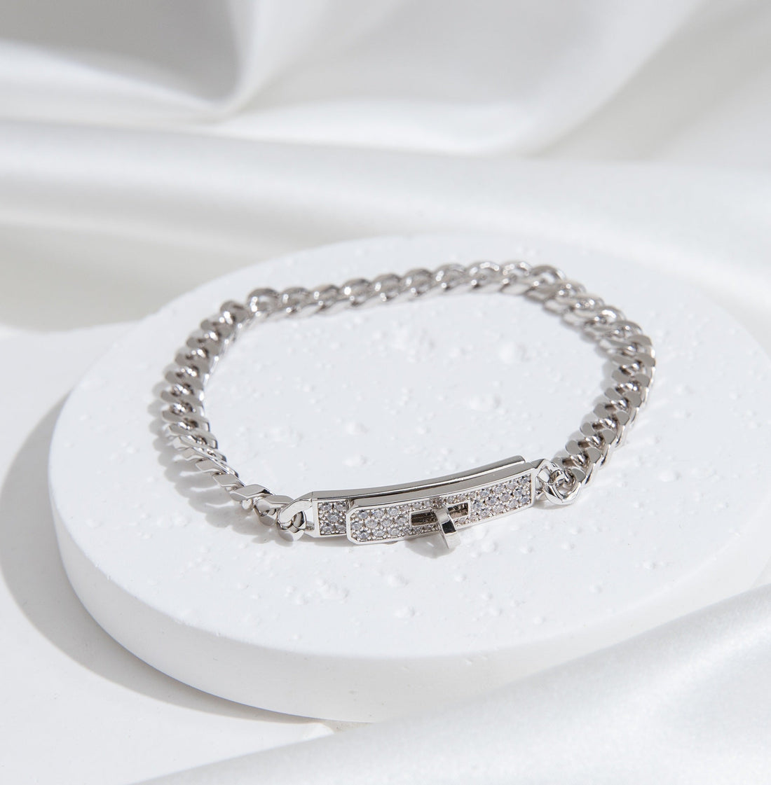 [Limara]KELLY CHAIN SILVER DIAMOND BRACELET