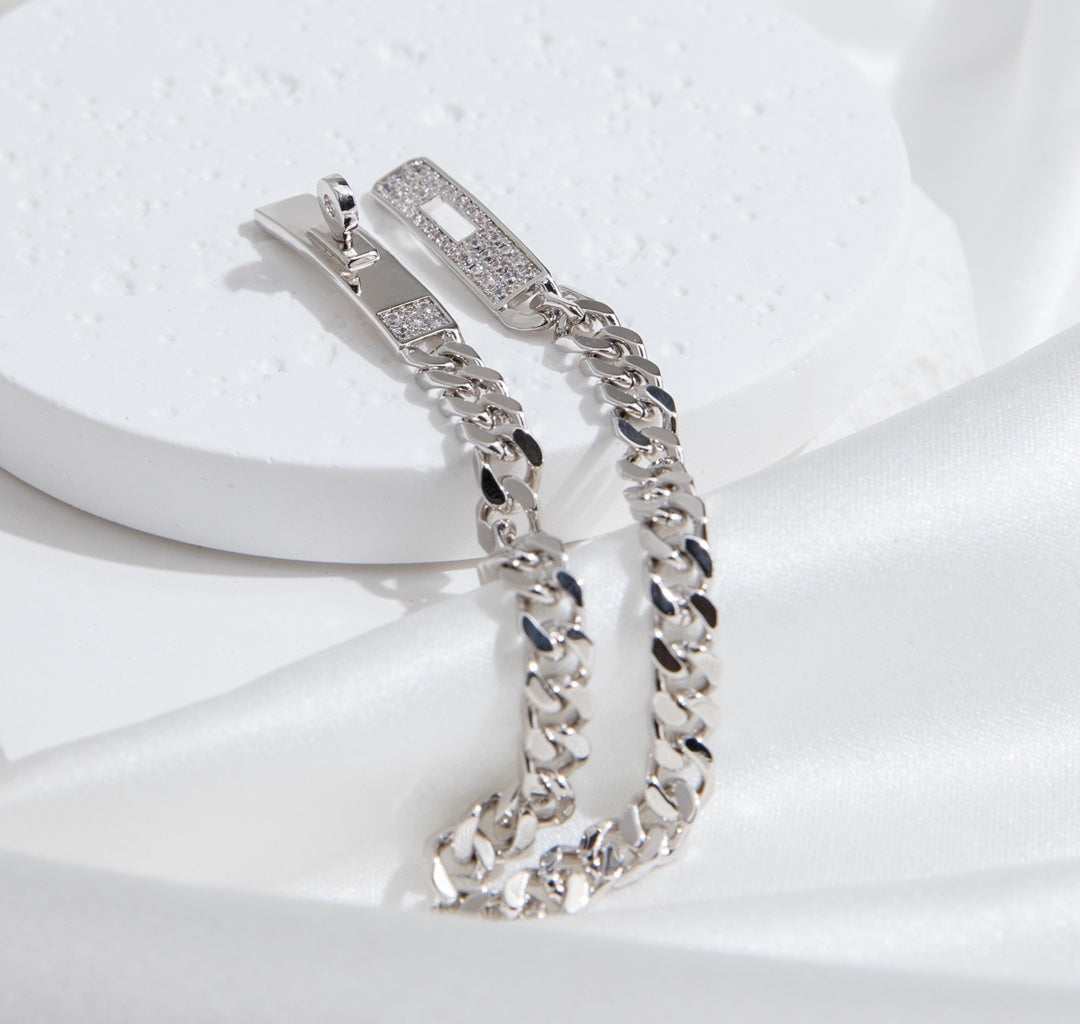 [Limara]KELLY CHAIN SILVER DIAMOND BRACELET