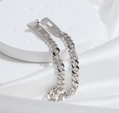 [Limara]KELLY CHAIN SILVER DIAMOND BRACELET