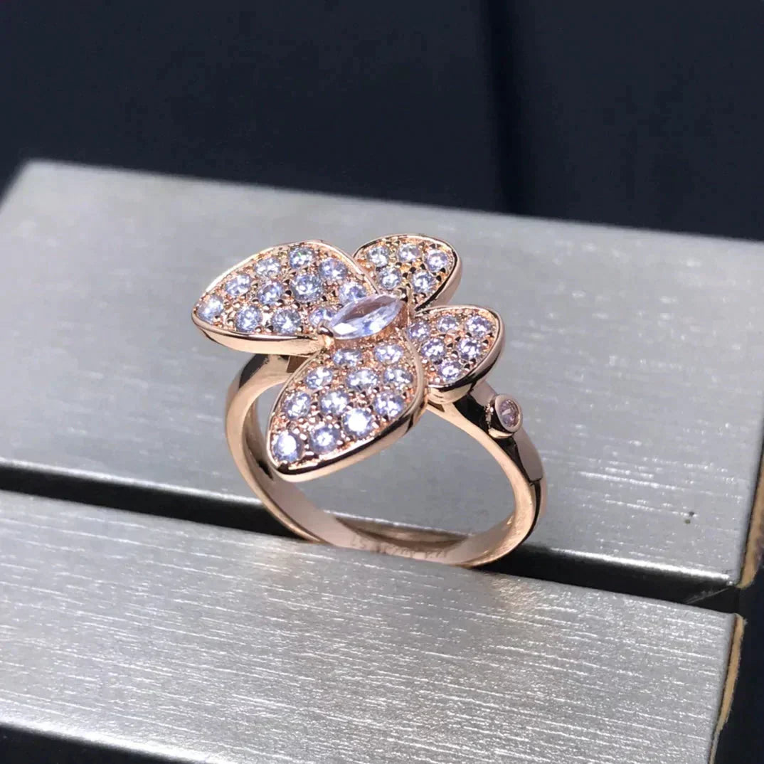 [Limara]BUTTERFLY PINK GOLD DIAMOND RING