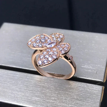 [Limara]BUTTERFLY PINK GOLD DIAMOND RING