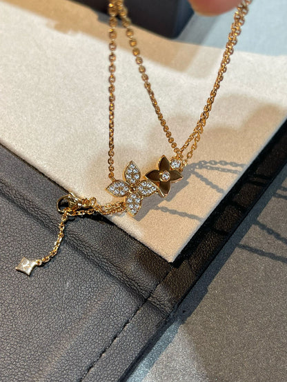 [Limara]STAR BLOSSOM NECKLACE ROSE GOLD DIAMONDS