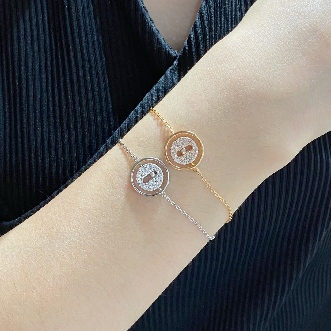 [Limara]LUCKY MOVE DIAMOND PAVED BRACELET