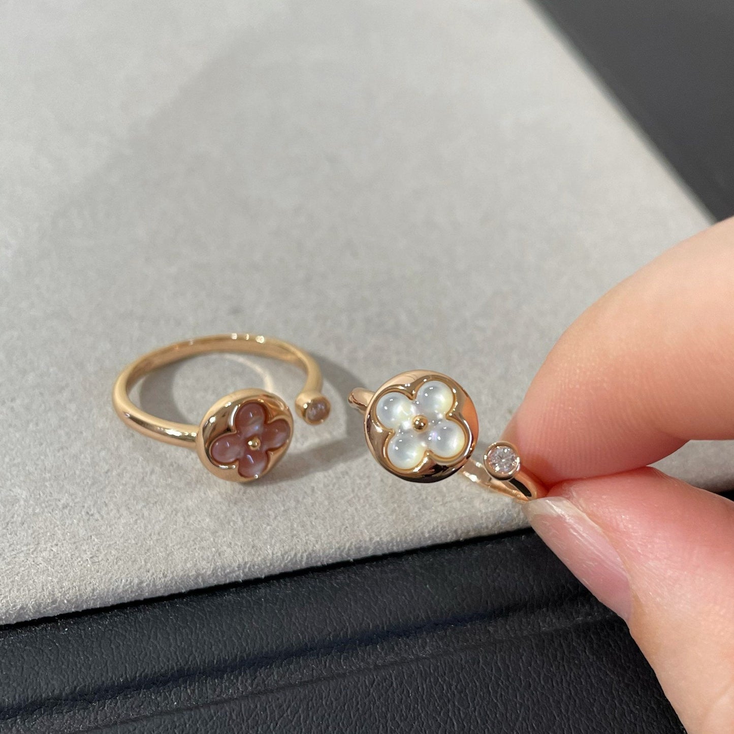 [Limara]SUN 1 DIAMOND PINK MOP RING