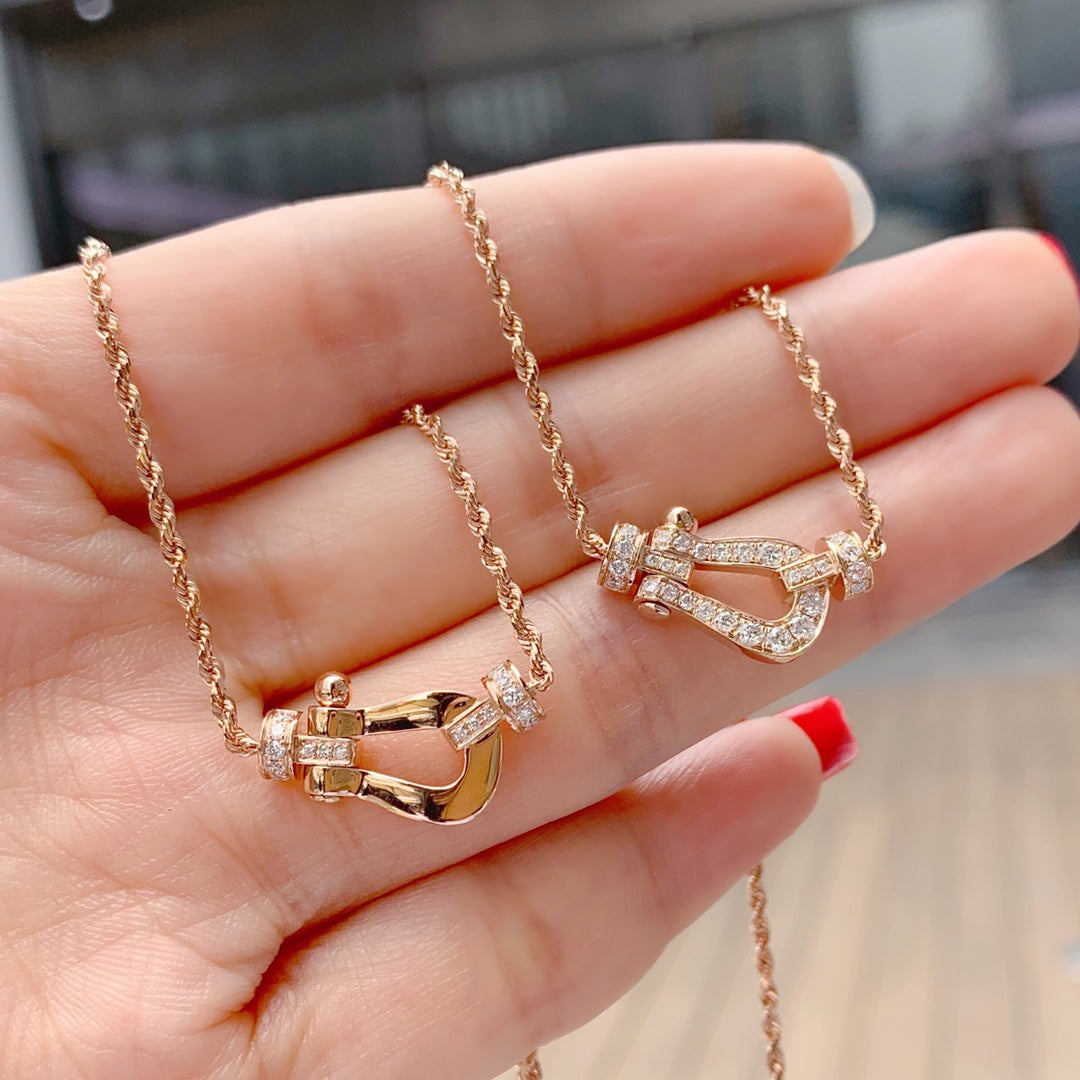 [Limara]FORCE 10 PINK GOLD DIAMOND NECKLACE