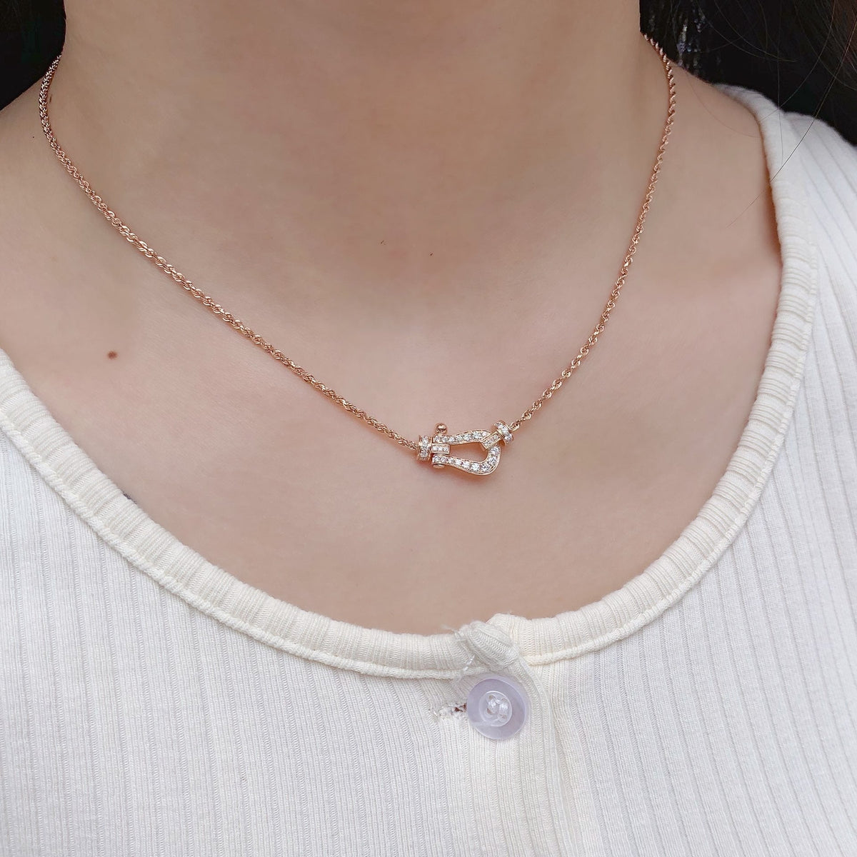 [Limara]FORCE 10 PINK GOLD DIAMOND NECKLACE