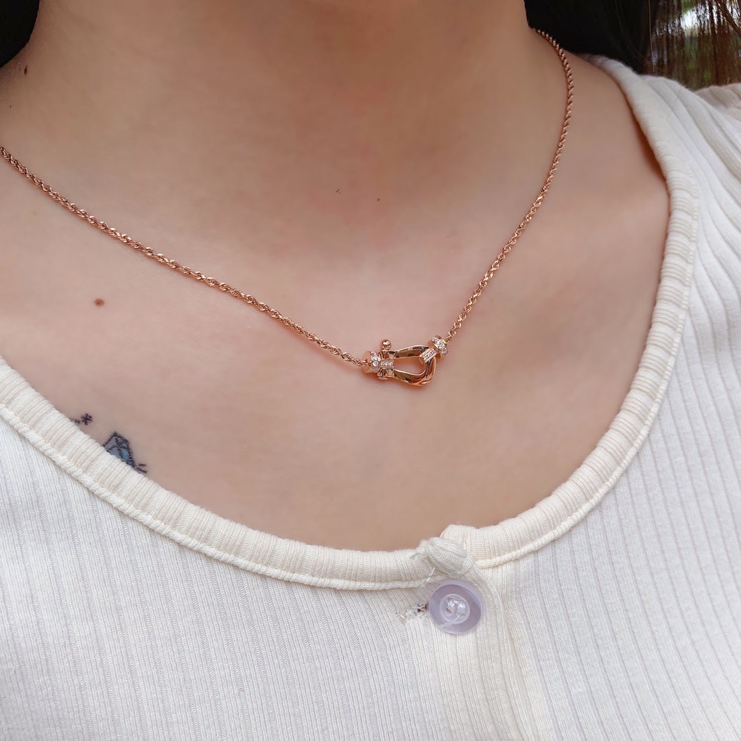 [Limara]FORCE 10 PINK GOLD DIAMOND NECKLACE
