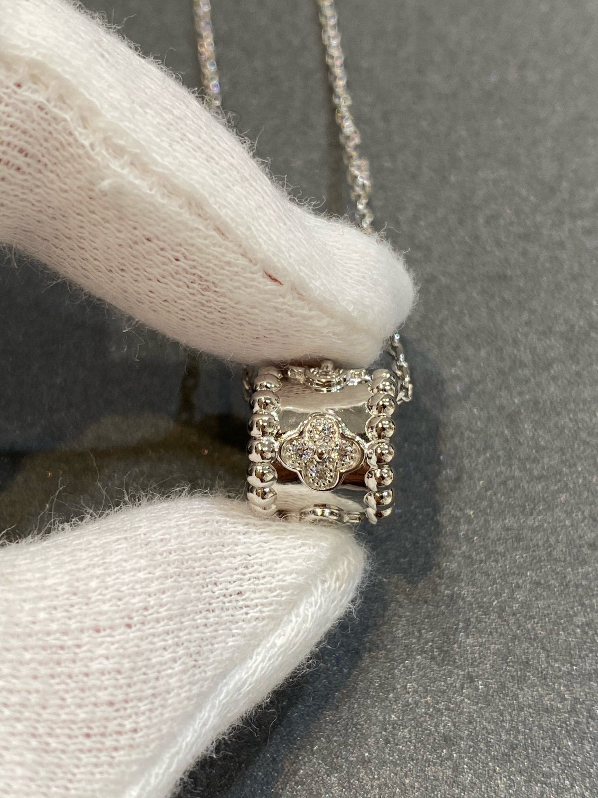 [Limara]PERLEE PEDANT SIVLER DIAMOND NECKLACE