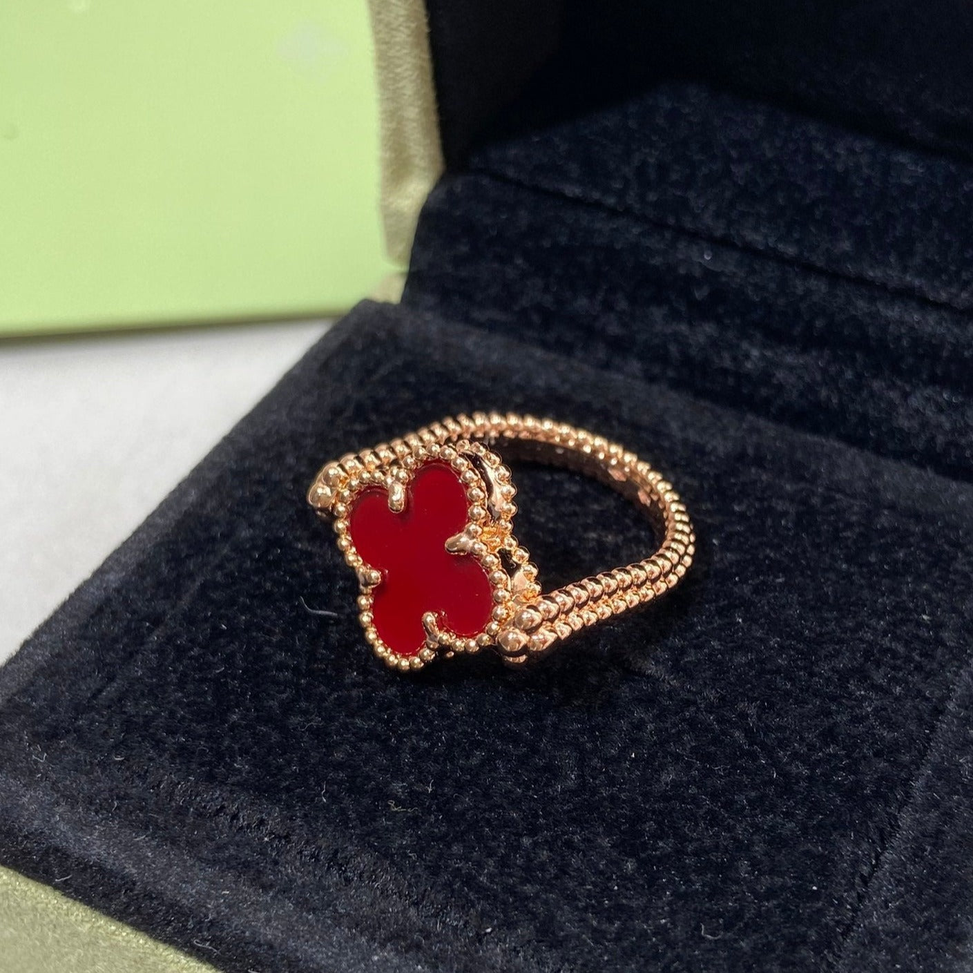 [Limara]LUCKY CLOVER GOLD REVERSIBLE RING