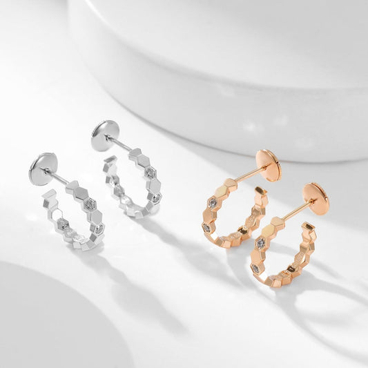 [Limara]BEE LOVE DIAMOND HOOP EARRINGS