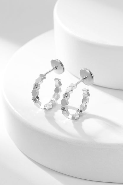 [Limara]BEE LOVE DIAMOND HOOP EARRINGS