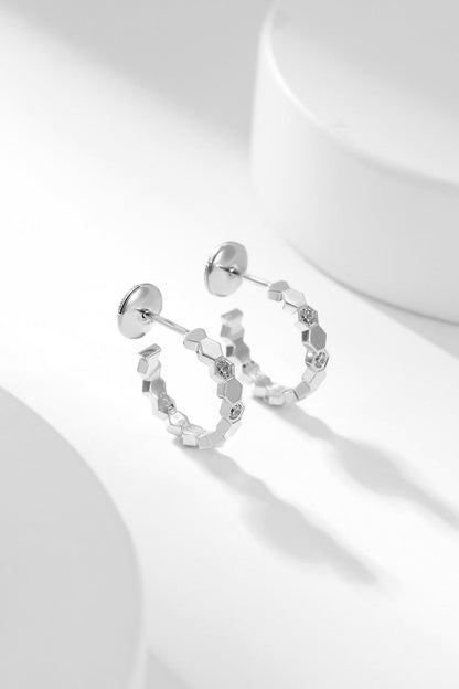 [Limara]BEE LOVE DIAMOND HOOP EARRINGS