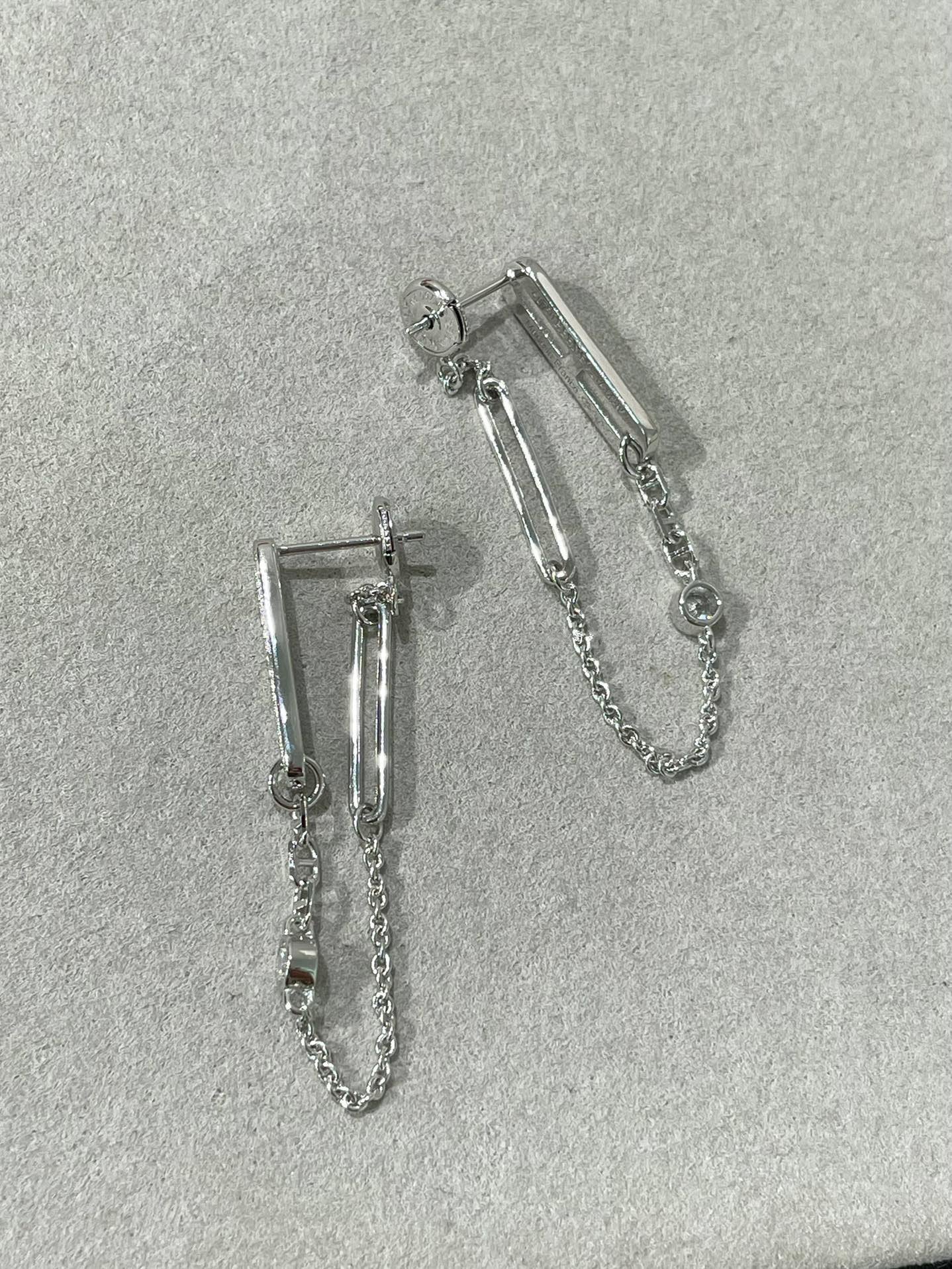 [Limara]CHAINE CHAOS DIAMOND DROP EARRINGS