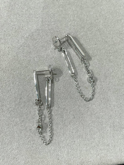 [Limara]CHAINE CHAOS DIAMOND DROP EARRINGS