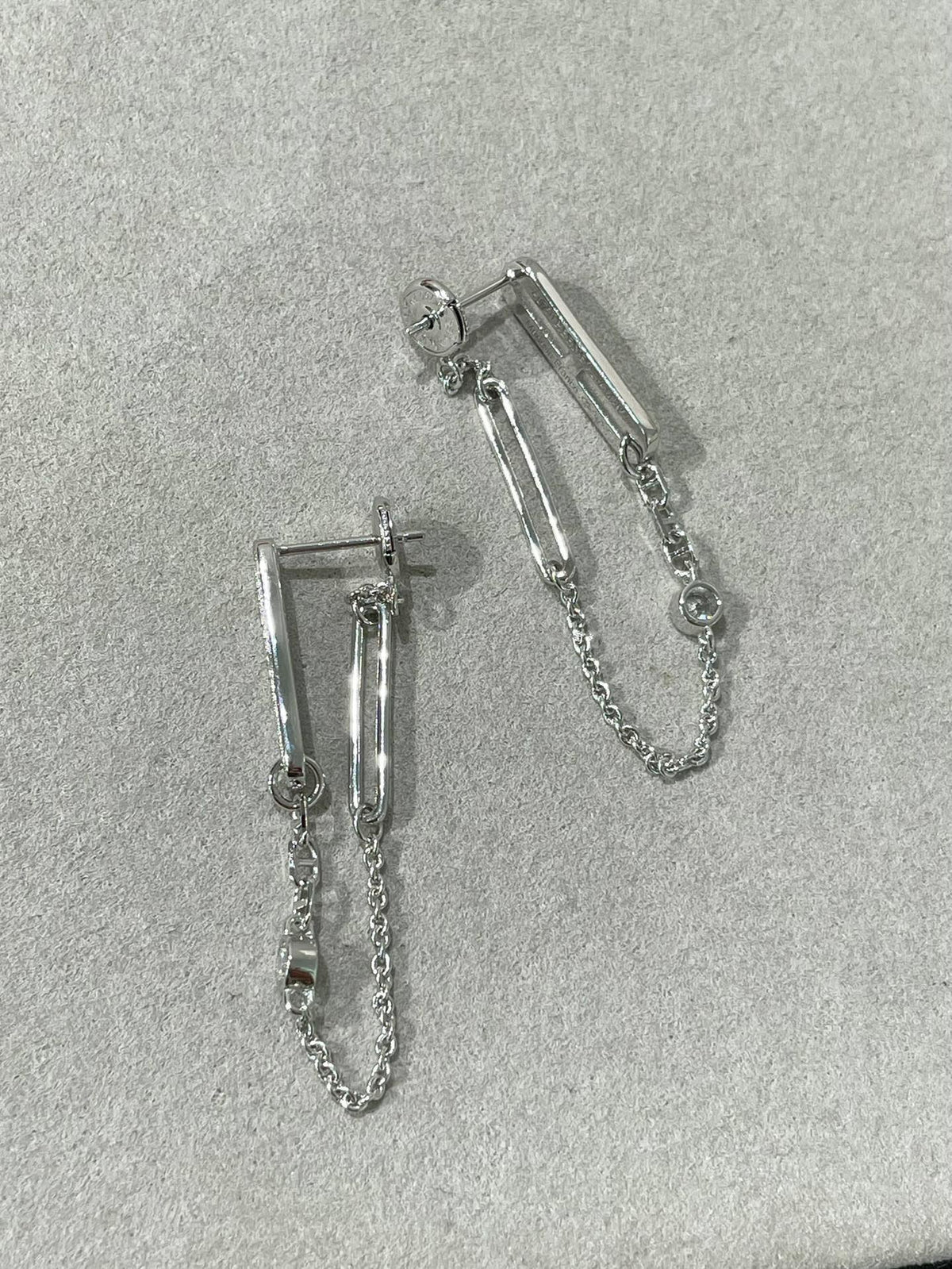 [Limara]CHAINE CHAOS DIAMOND DROP EARRINGS