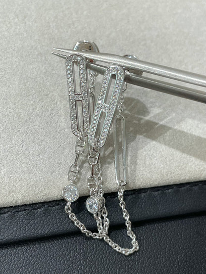 [Limara]CHAINE CHAOS DIAMOND DROP EARRINGS