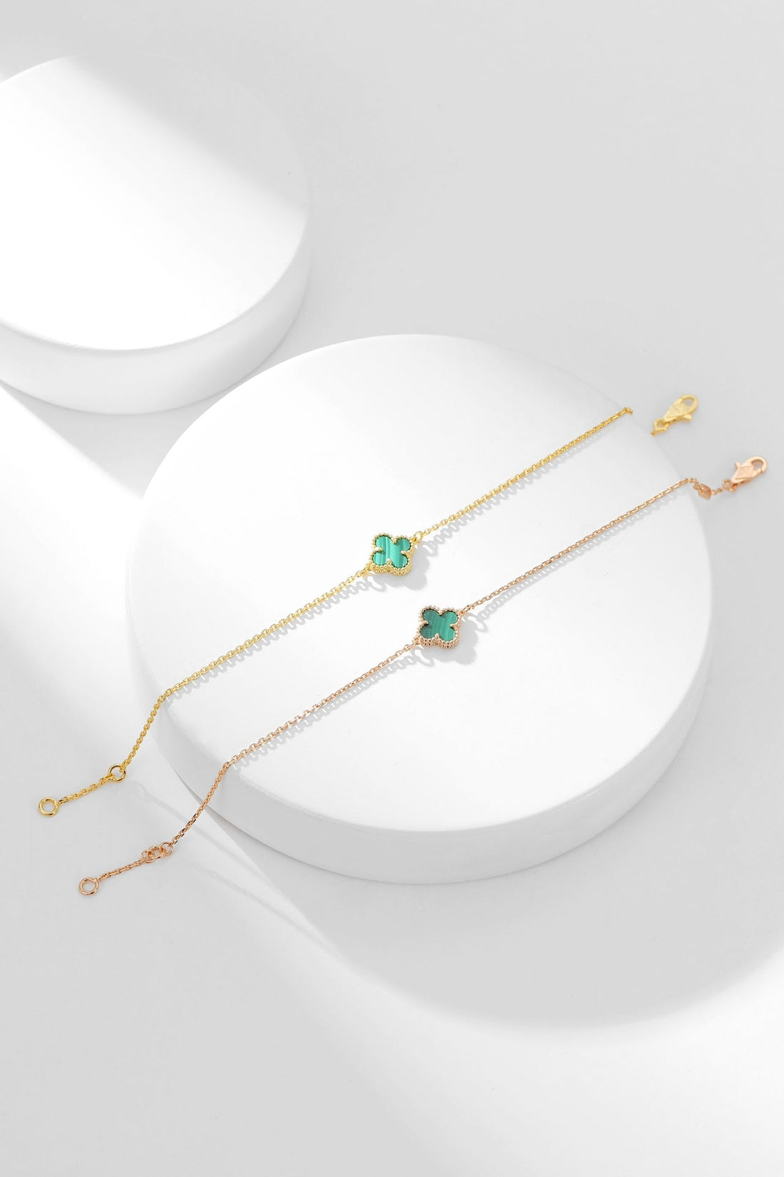 [Limara]CLOVER BRACELET MALACHITE 1 MOTIF