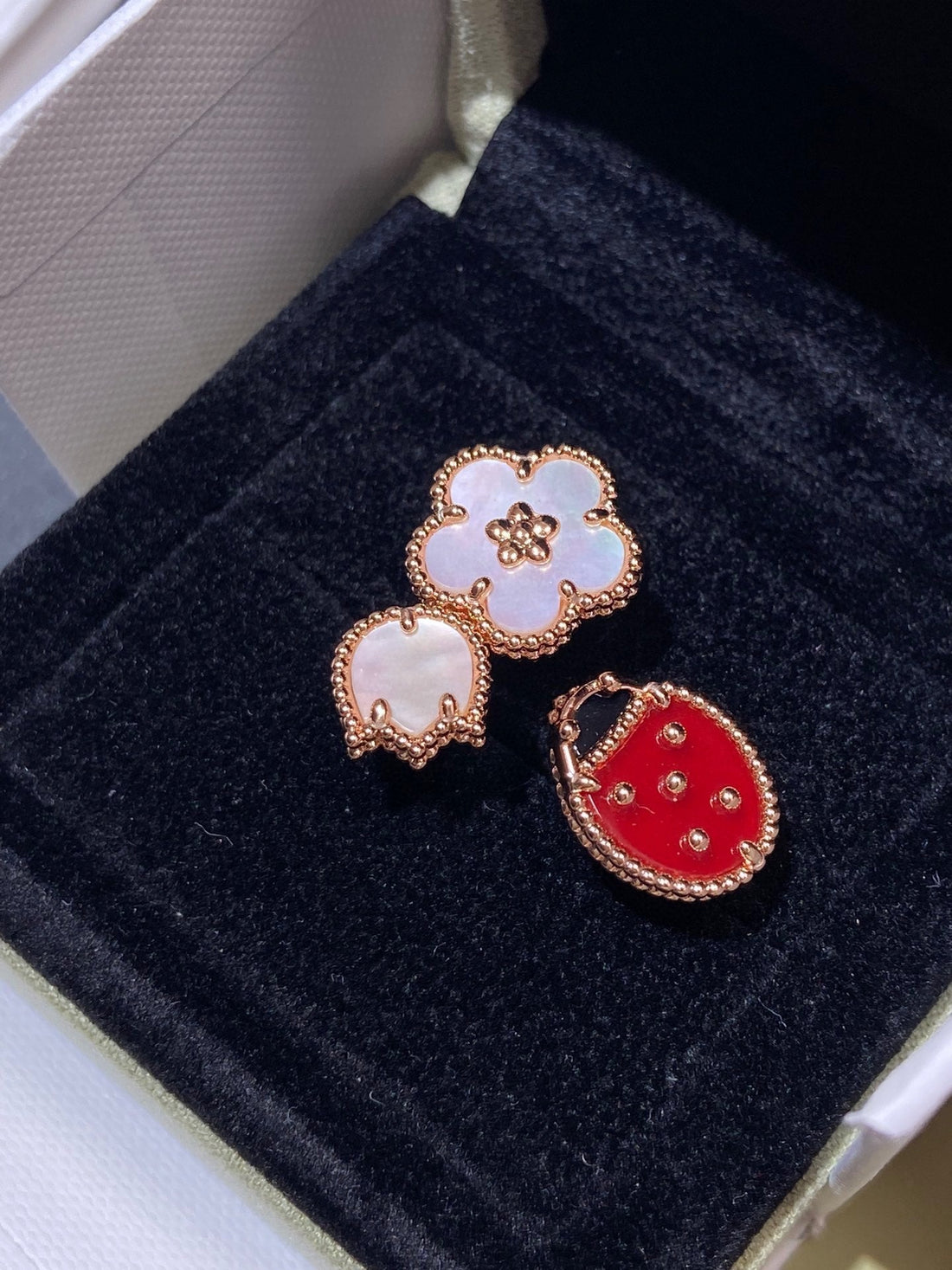 [Limara]LUCKY 3 MOTIF ROSE GOLD RING
