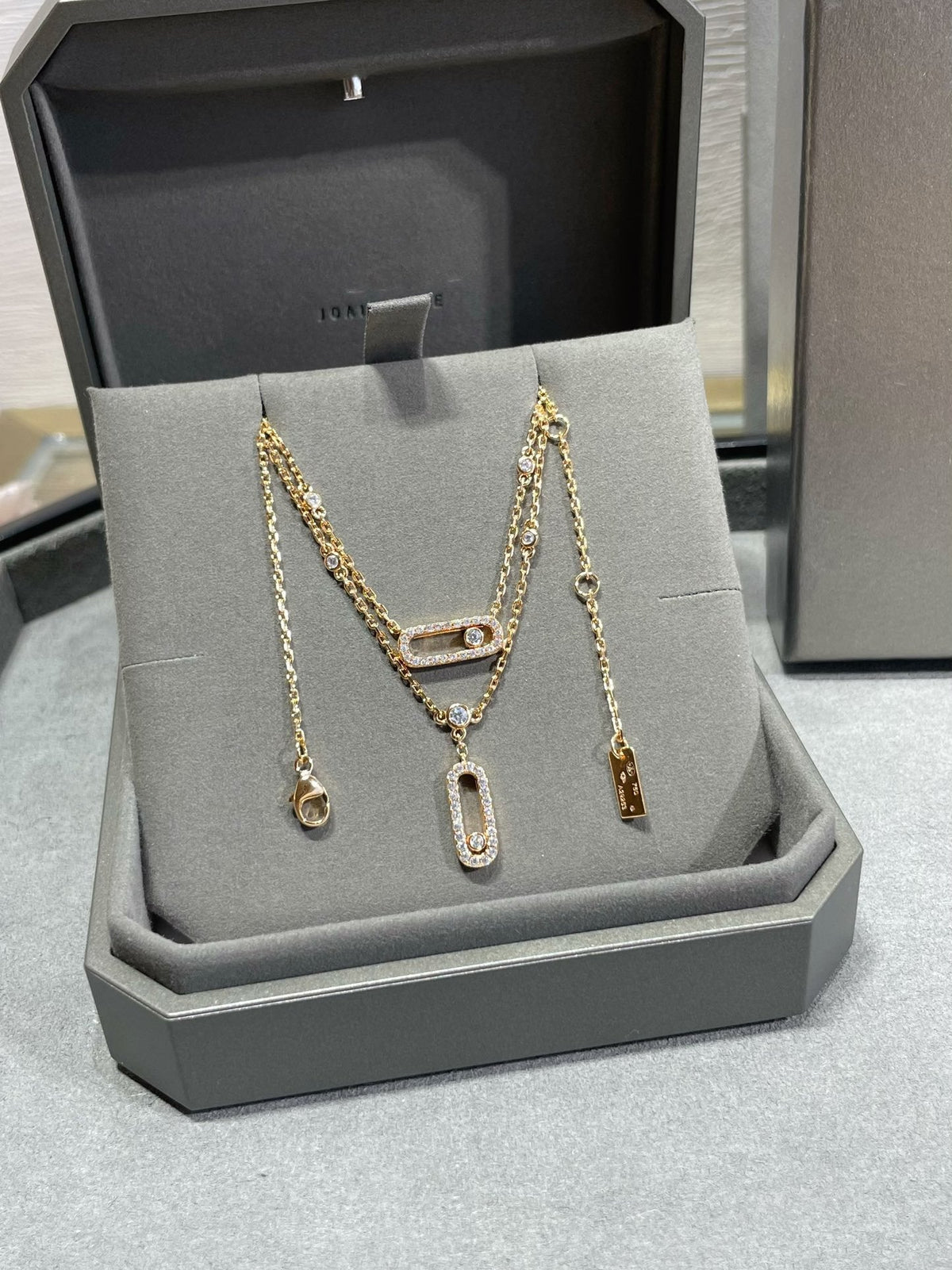 [Limara]MOVE 2 ROW DIAMOND NECKLACE