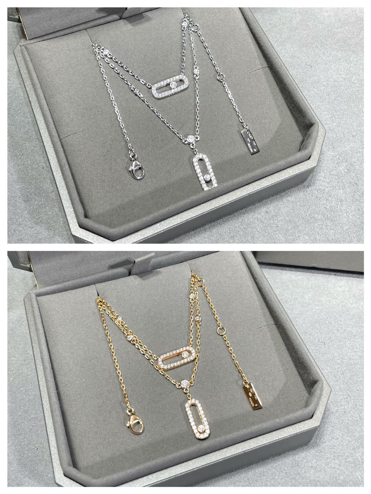 [Limara]MOVE 2 ROW DIAMOND NECKLACE
