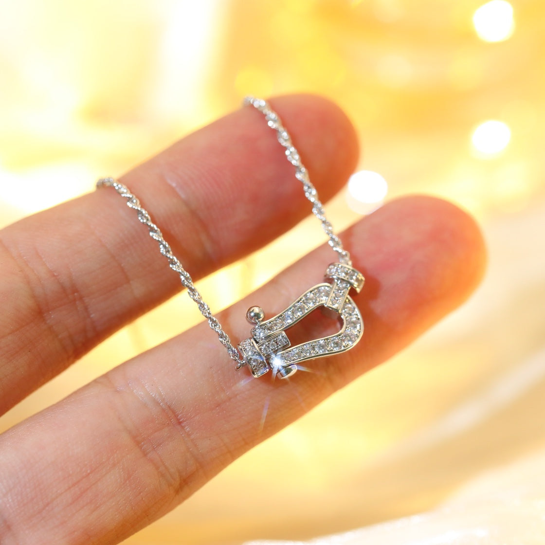 [Limara]FORCE 10 DIAMOND SILVER NECKLACE MINI MODEL