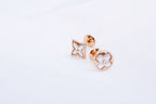 [Limara]STAR AND SUN ROSE GOLD MOP STUD EARRINGS