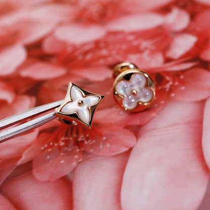 [Limara]STAR AND SUN ROSE GOLD MOP STUD EARRINGS