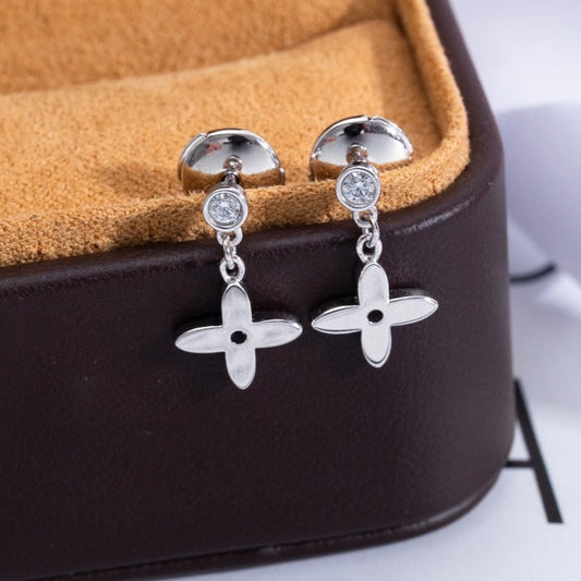 [Limara]VIDYLLE SILVER DIAMOND MINI DROP EARRINGS