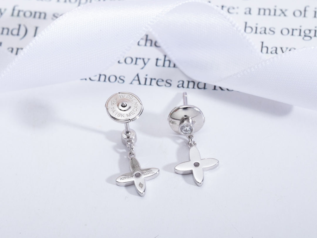 [Limara]VIDYLLE SILVER DIAMOND MINI DROP EARRINGS