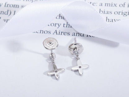 [Limara]VIDYLLE SILVER DIAMOND MINI DROP EARRINGS