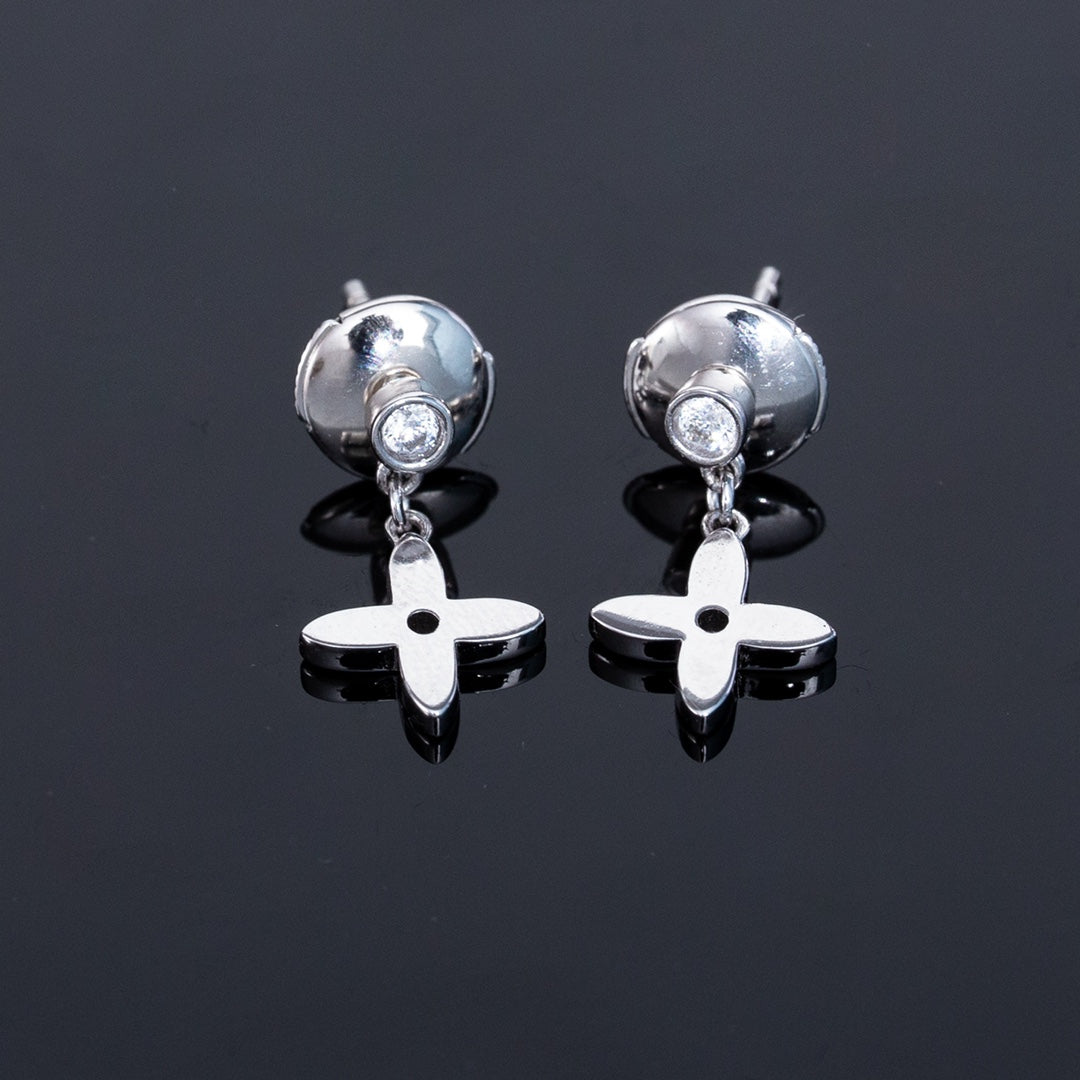 [Limara]VIDYLLE SILVER DIAMOND MINI DROP EARRINGS