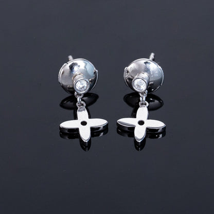 [Limara]VIDYLLE SILVER DIAMOND MINI DROP EARRINGS
