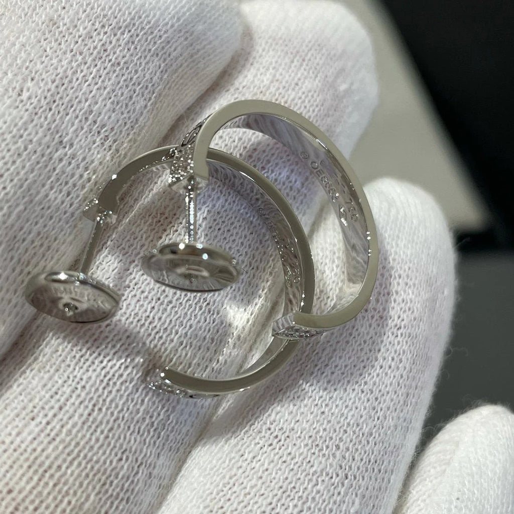 [Limara] LOVE EARRINGS 3.6MM DIAMOND PAVED