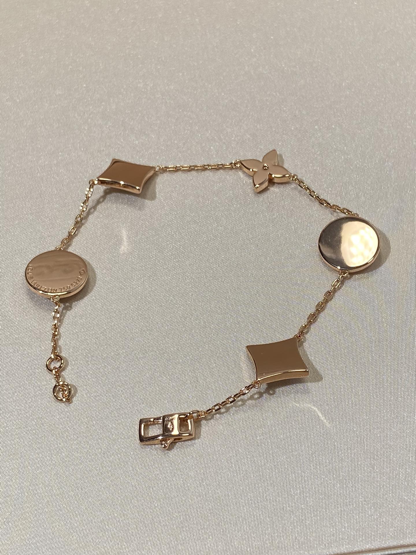 [Limara]STAR AND SUN 5 MOTIF MOP ROSE GOLD BRACELET