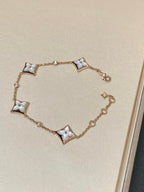 [Limara]STAR 4 MOTIF MOP DIAMOND ROSE GOLD BRACELET