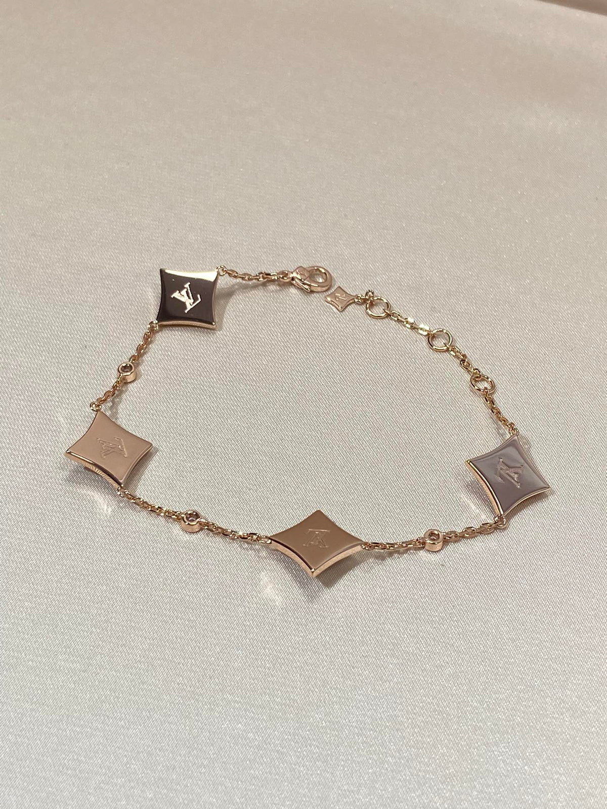 [Limara]STAR 4 MOTIF MOP DIAMOND ROSE GOLD BRACELET