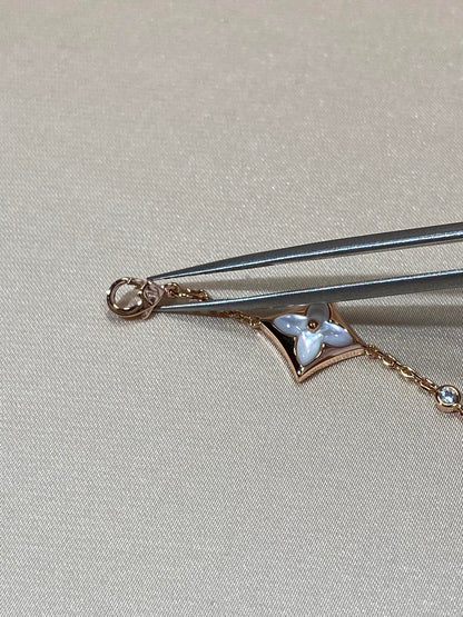 [Limara]STAR 4 MOTIF MOP DIAMOND ROSE GOLD BRACELET