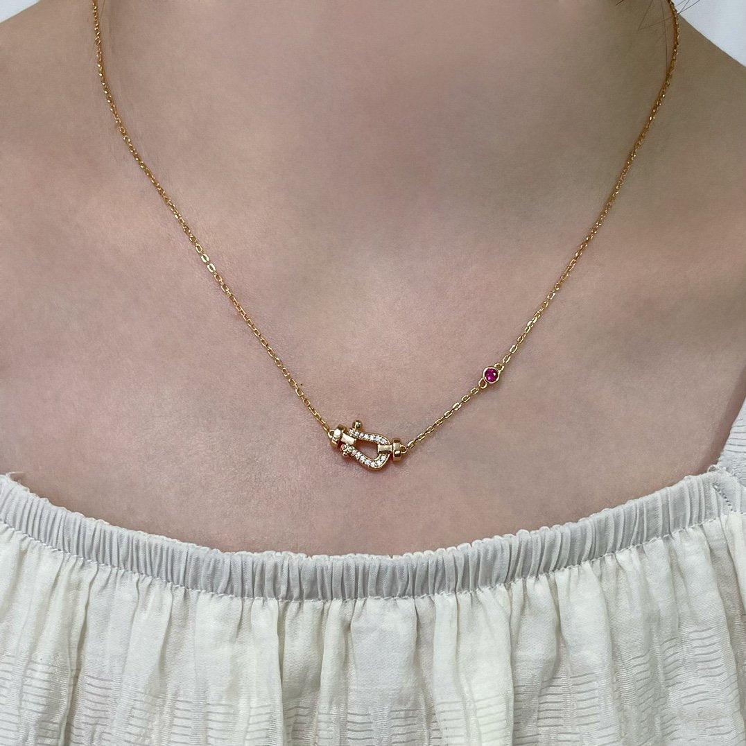 [Limara]FORCE 10 DIAMOND PINK GOLD NECKLACE