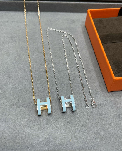 [Limara]POP H SKY BLUE NECKLACE