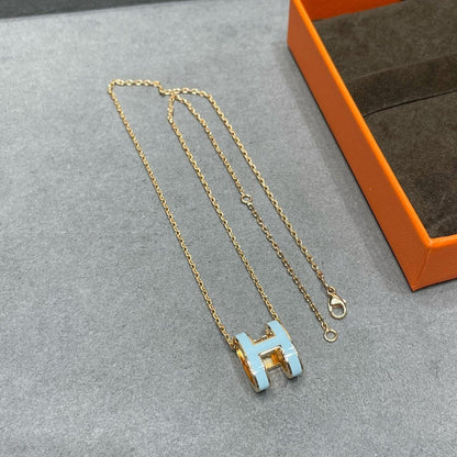 [Limara]POP H SKY BLUE NECKLACE
