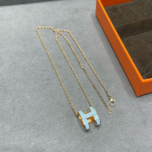 [Limara]POP H SKY BLUE NECKLACE