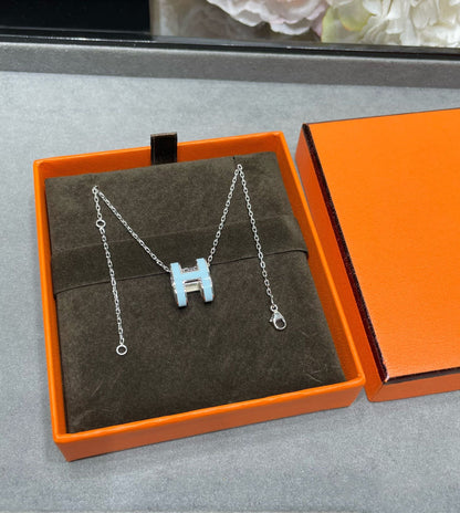 [Limara]POP H SKY BLUE NECKLACE