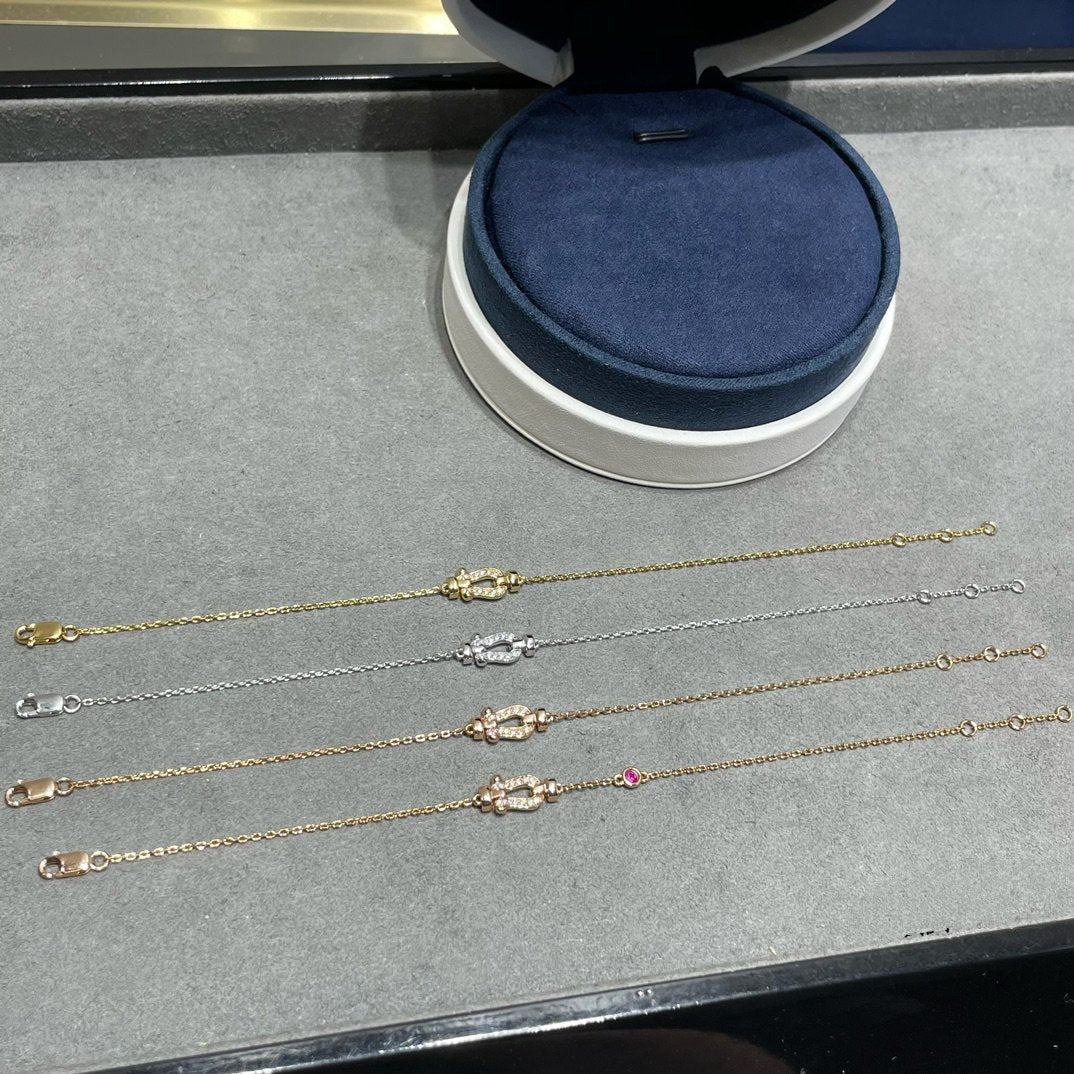 [Limara]FORCE 10 DIAMOND CHAIN LINK PINK GOLD BRACELET