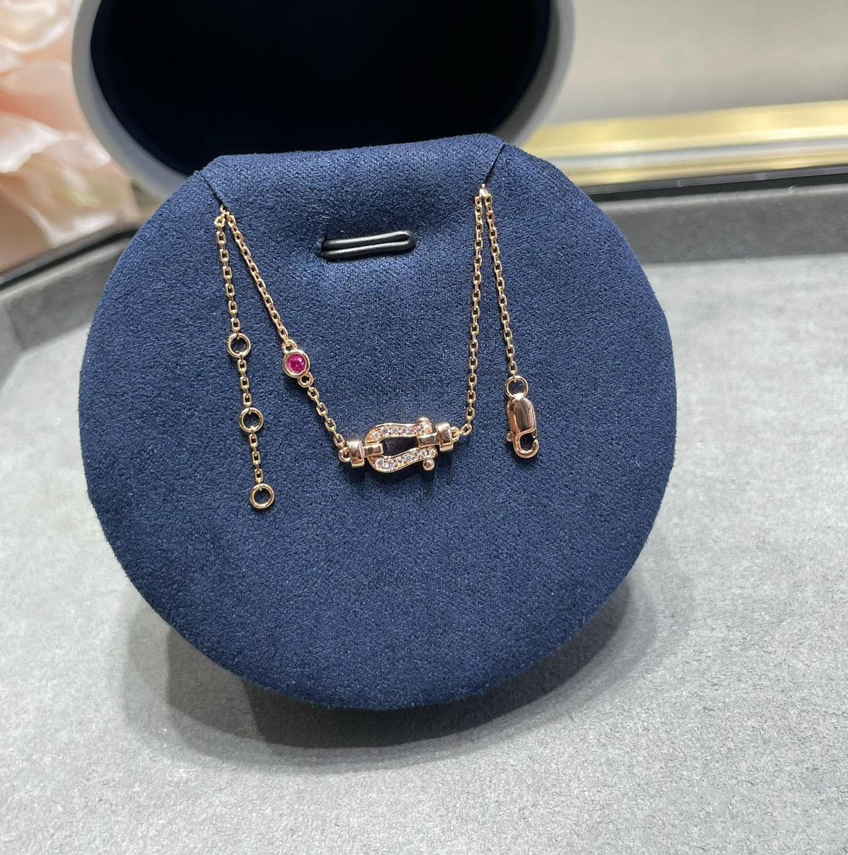 [Limara]FORCE 10 DIAMOND CHAIN LINK PINK GOLD BRACELET
