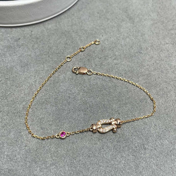 [Limara]FORCE 10 DIAMOND CHAIN LINK PINK GOLD BRACELET