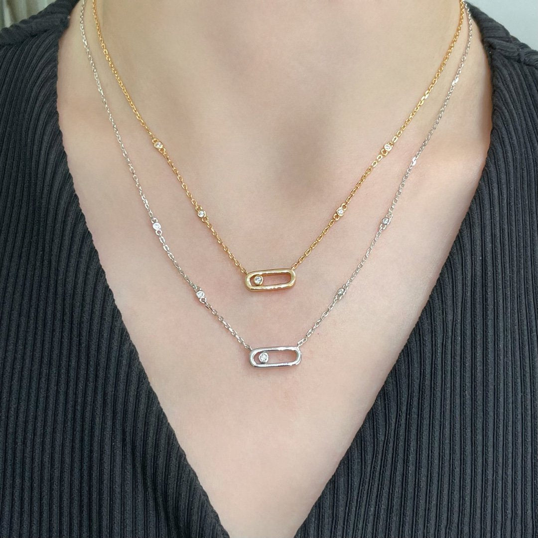 [Limara]MOVE UNO DIAMOND NECKLACE