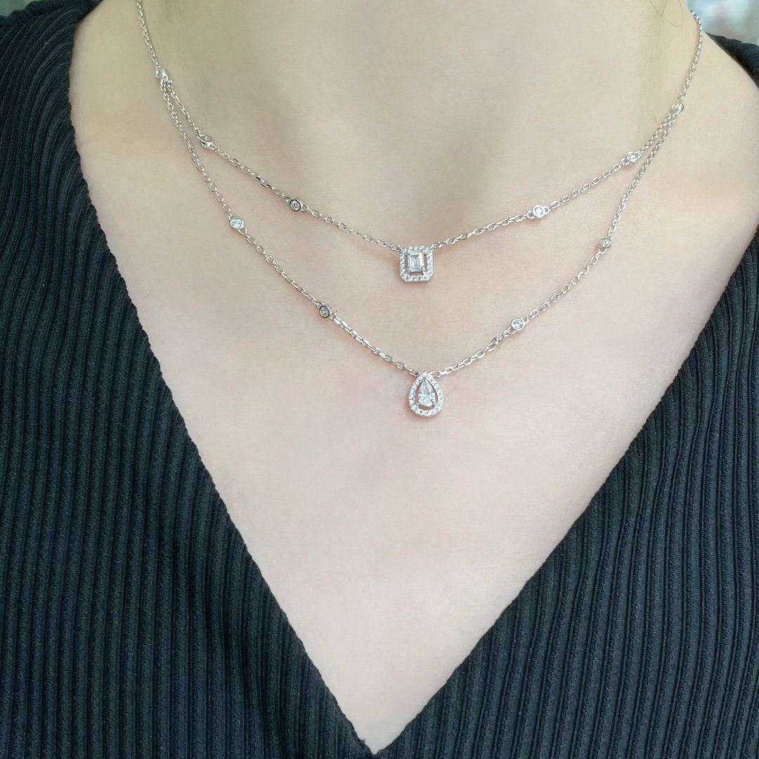 [Limara]MY TWIN 2 ROW DIAMOND NECKLACE