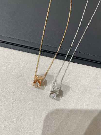 [Limara]LIENS EVIDENCE DIAMOND PAVED NECKLACE